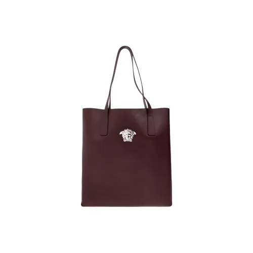 VERSACE La Medusa Кожа Тоут Сумка Сумка для покупок Сумка на плечо Мужская Бордовая