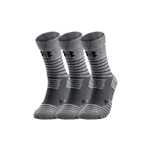 Носки для занятий спортом Under Armour унисекс 3 упаковки серый