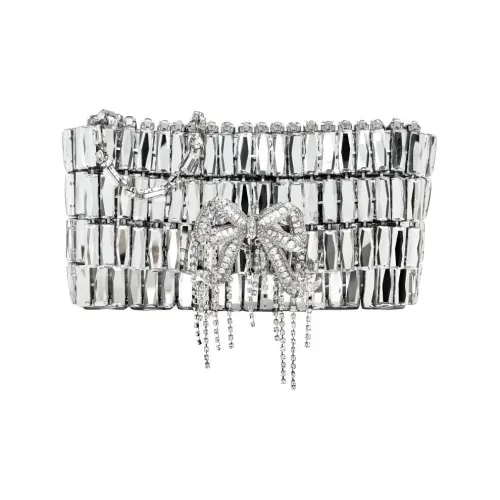 Self Portrait Латунь Клатч Женское Серебро