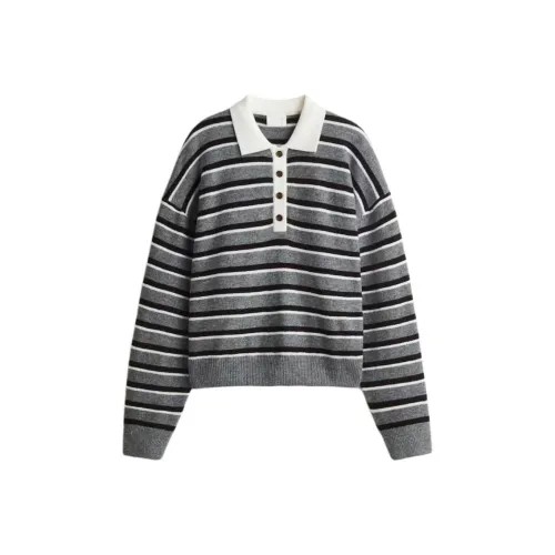 H M Серый Смешанный Цвет Женские Свитера