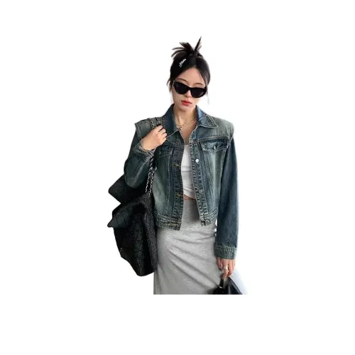 REMOULD Винтажный синий женский джинсовый куртка