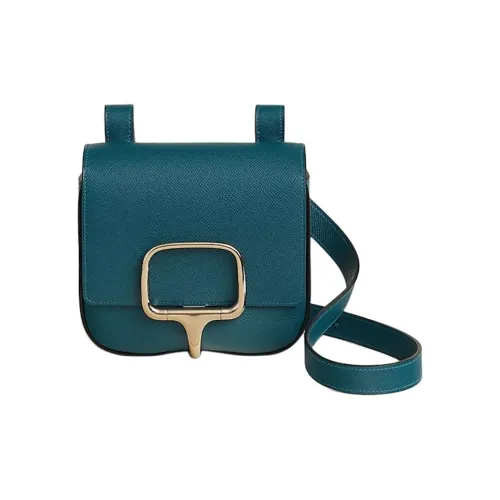 HERMES Della Cavalleria Телячья кожа Сумка через плечо Сумка на плечо Мини Женская Corvette Синий