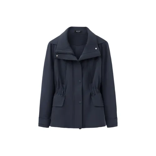 LUYOUYE Порт Синий Двойное Отделение Техническая Ткань Женские Куртки