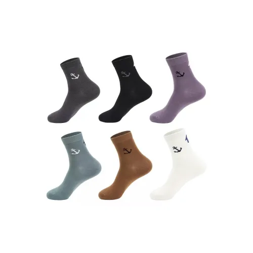 MAXDAVID BZ90011 Стиль Positioning Смешанный цвет 6 пар Мужские носки MID до икры