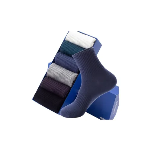 MAXDAVID 6 пар Смешанные цветовые мужские носки MID до икры