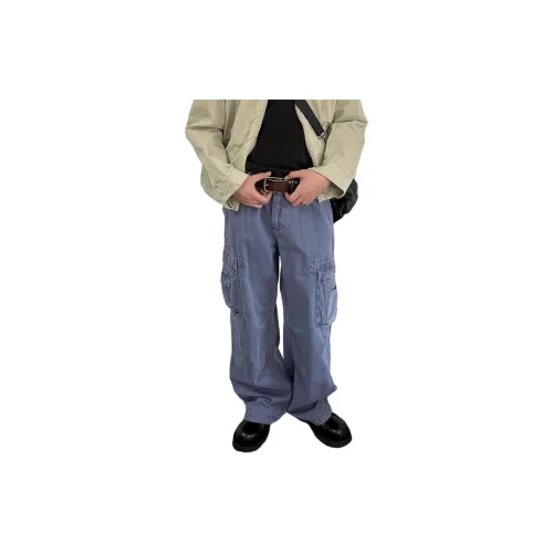 MORii Blue Unisex Cargo Pants MORii Синий Унисекс Карго Брюки