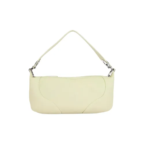 By Far Amira Кожа Плечевая сумка Сумка Женская Светло-желтая