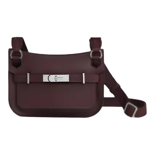 HERMES Jypsiere Evercolor Телячья кожа Сумка через плечо Мини Женская Седло Красный