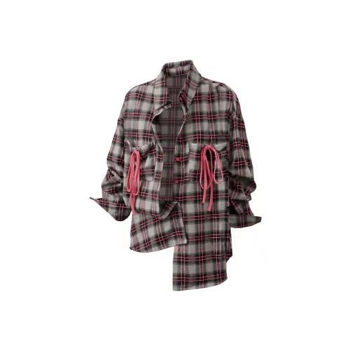 PISYPOX Серый Розовый Унисекс Рубашки