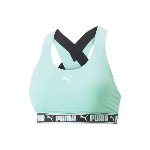 PUMA Mid Impact Feel IT Бюстгальтер Спортивное белье Женские Зеленый