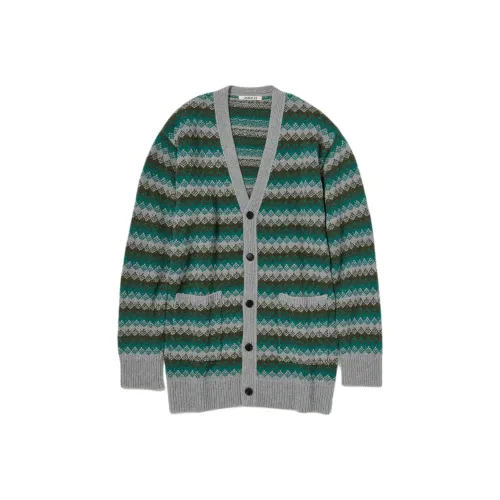 Auralee FW25 Cashmere Jacquard KNIT Long Cardigan Cashmere Sweater Women's