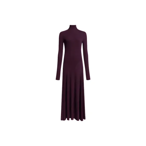 Alaia Fw25 Длинное платье с длинными рукавами облегающее женское