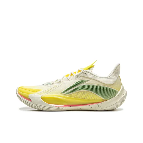 Подкладка Амортизация Противоскользящий Устойчивый к истиранию Дышащий Отскок Сцепление Низкий Топ Баскетбольные кроссовки Мужской Желтый