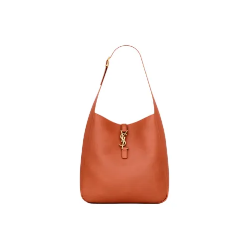 SAINT LAURENT LE5A7 Корова Кожа Сумка через плечо Большая Женская Темная Цвет Citrus