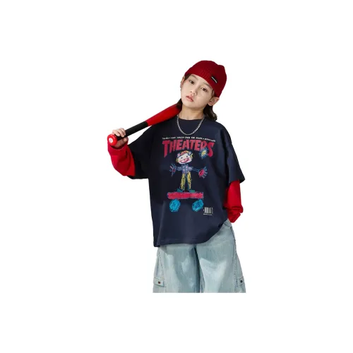 The panda is round Темно-синие детские футболки