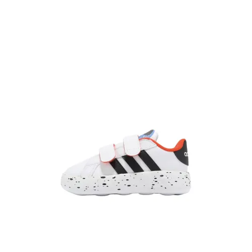 Adidas Neo GRAND COURT Устойчивая к истиранию Дышащая Низкая Обувь для малышей Белый Черный Малыш