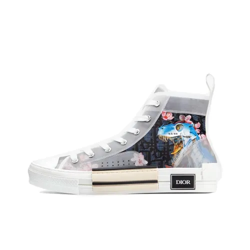 HajimeSorayama x DIOR B23 Высокие Топы Стильные Скейтбординги Мужские Серые