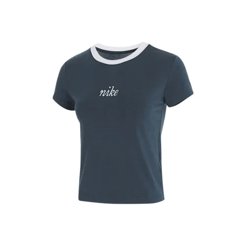 Nike T-Shirt Женская Arsenal Темно-Морской Синий Белый