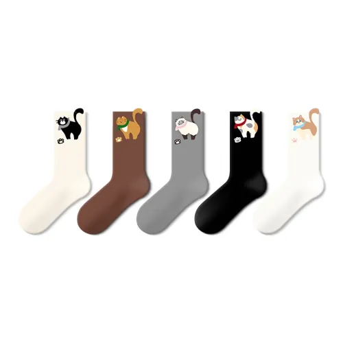 JKN [Soft and Fluffy Australian Cotton] Милый Мурмур ★ Включает Креативная Коробка Женские MID Носки до икры