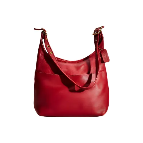 COACH Legacy Кожа Хобо Сумка Сумка Плечевая Сумка Женская Красная