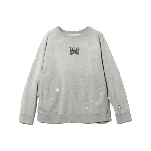 Needles Серый Унисекс Свитшоты