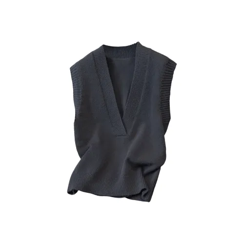 Cypress House Жилет из угольно-серого цвета для женщин