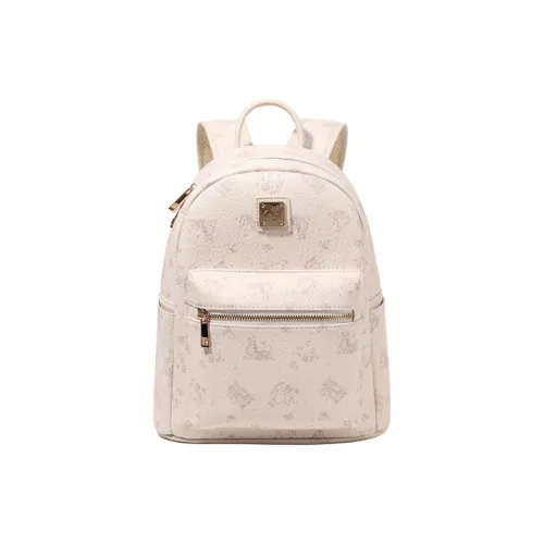 S.X Зебра ПУ (полиуретан) Рюкзак Стандартный Женский Розовый Экрю