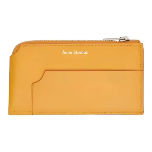 Acne Studios Кожа Держатель для карт кошелек Мужской Оранжевый