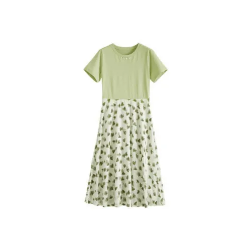 SLLSKY Короткий рукав Платье Женское