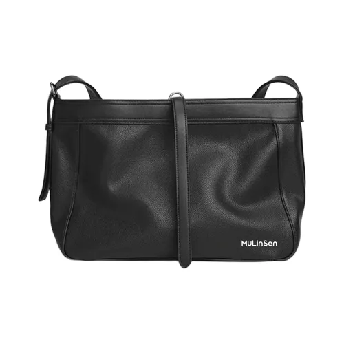 Mulinsen ПУ (полиуретан) с полиэстером сумка через плечо стандартная унисекс черный