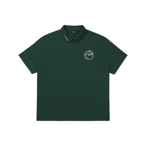Мужская поло оливково-зеленого цвета от Malbon Golf Collaboration