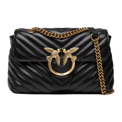 PINKO Овчина Bird Сумка Ласточка Сумка Портативная Сумка через плечо Сумка через плечо Мини Женский Черный