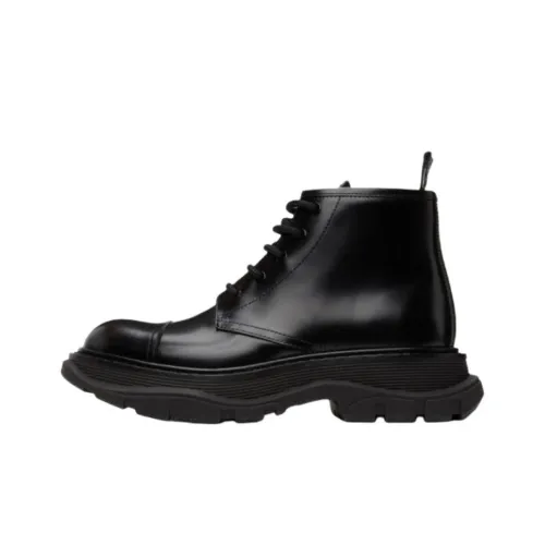 Alexander McQueen Ankle Boot Martin Женские Черный