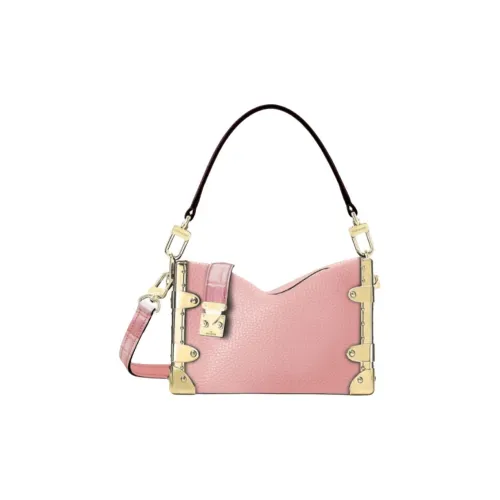LOUIS VUITTON SIDE TRUNK Кожа Мягкий BOX CROSSBODY Одно плечо Сумка Маленький Женские Розовый