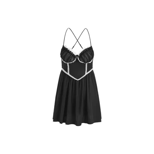 MY BODY Черные Женские Ночные сорочки