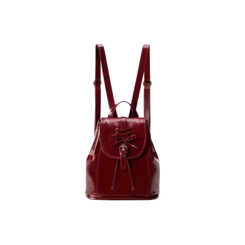ONE TIME Рюкзак из синтетической кожи стандартный женский винтажный красный