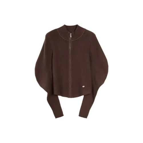 ELLE Темно-коричневый Женский Трикотаж