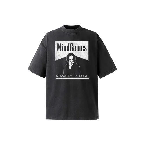 WEINIU Выстиранный Черный Унисекс T-рубашки