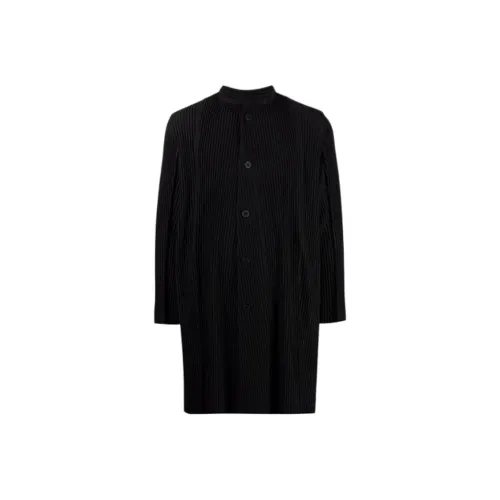 Homme Plissé Issey Miyake Черные Мужские Рубашки