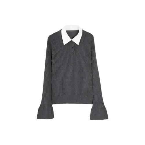 ELLE Темно-серый Женский Трикотаж