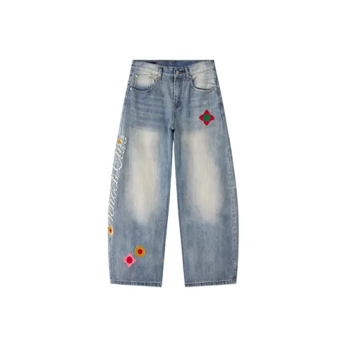 A Chock Синий Унисекс Джинсы