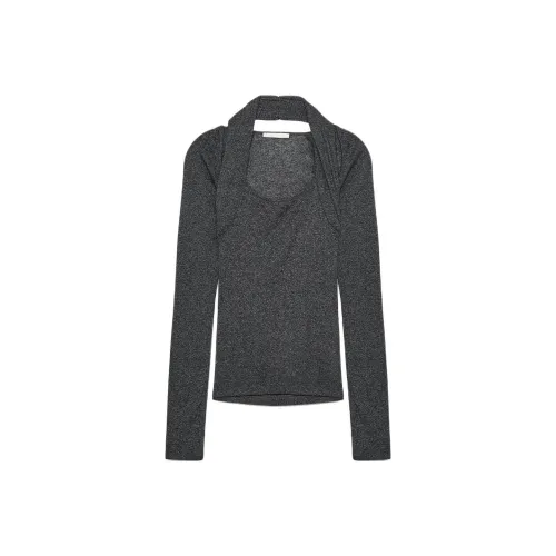 ZARA Темный Зебра С принтом Серый Женский T-Рубашка