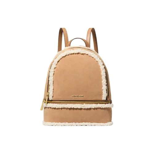 MICHAEL KORS Rhea Suede Имитация овчины Рюкзак Средний Женский Хаки и Бежевый