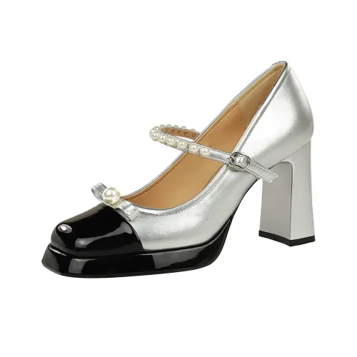 Dunnu Грубый каблук Мэри Джейн Женские туфли