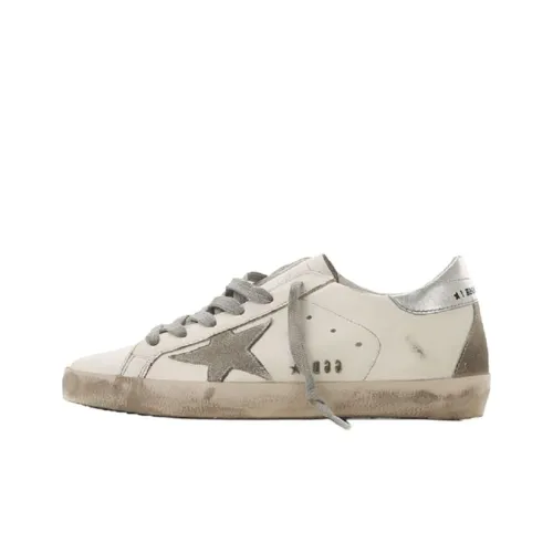 Golden Goose Супер Звезда Low Топ Стильные Скейтбординги Женские Белые Серые