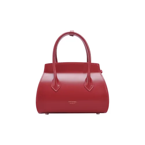 Tanita West Коровья кожа Сумка-купол Женская Бургунди Карамель