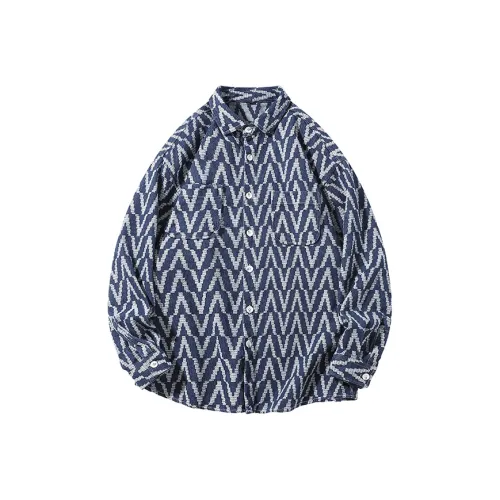 DOUBLE STAR 88 Синий Унисекс Рубашки