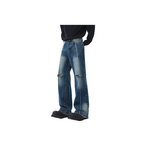 KUXIANSENWENYI Темно-синий Мужские Джинсы