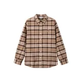 Коричневый клетчатый (100% хлопок, комфортный, дружественный к коже, свободный крой, рекомендуется выбирать размер на один больше)