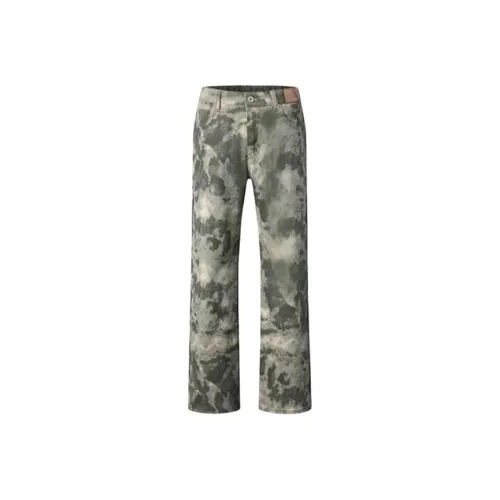 AIKEN Green Unisex Jeans AIKEN Зеленые Унисекс Джинсы